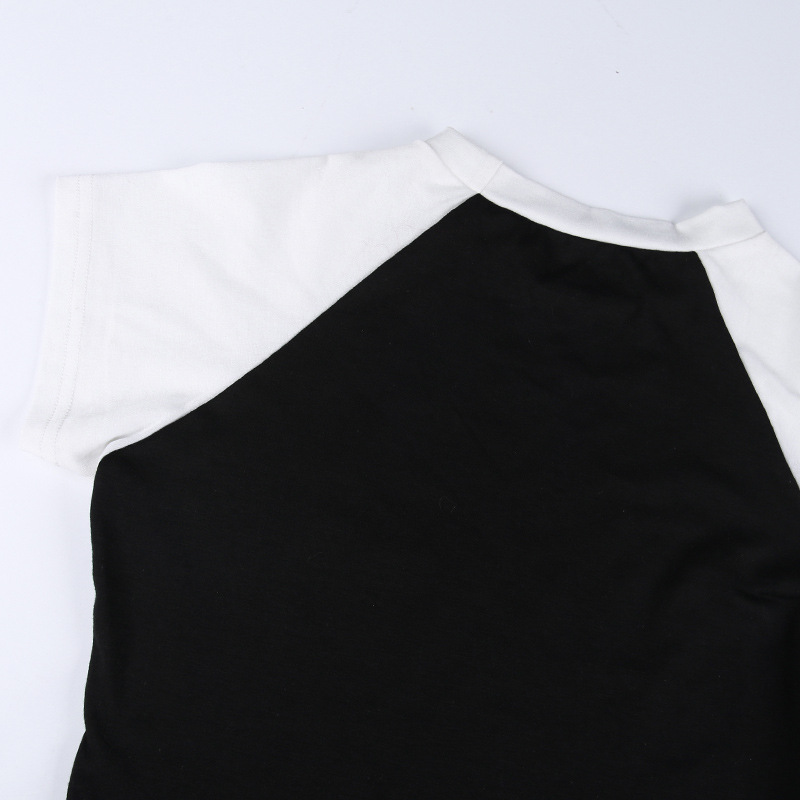 European And American Style Street Palm Print Short T-shirt