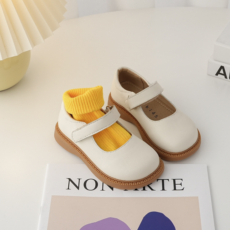 All-match Children's Neutral Leather Shoes - 6