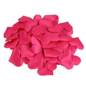 Romantic Satin Hearts Valentines Wedding Day Decorations - Rose Red