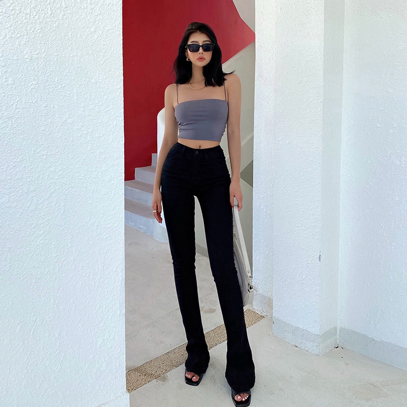 Micro elastic Casual White Jeans White - Shop at LoveMi