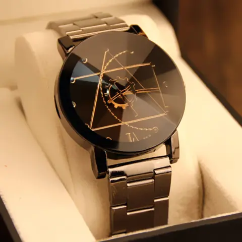 Compass Steel Band Gear Pointer Dial Men's and Women's