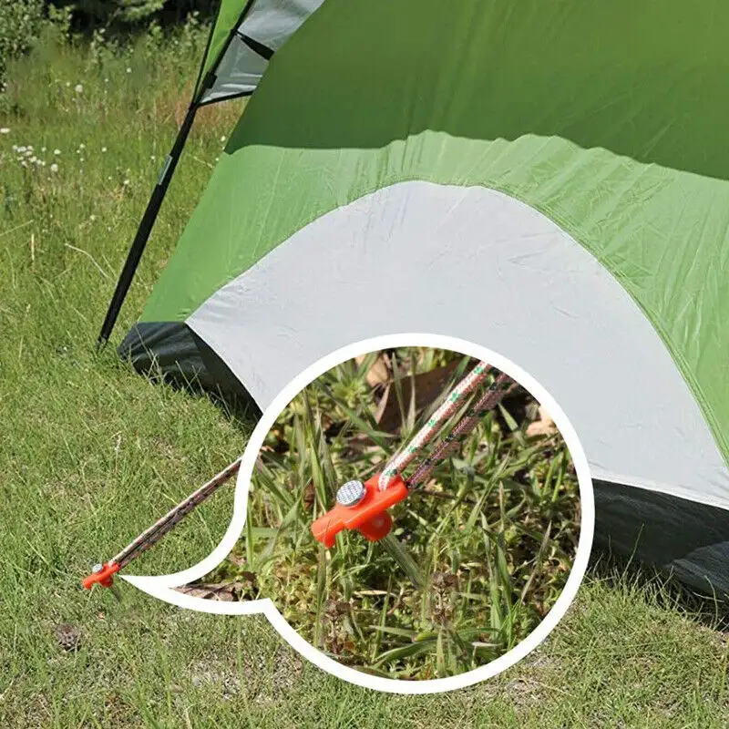 10Pcs Heavy Duty Galvanised Steel Tent Pegs Metal Camping Ground Sheet Anchor HS
