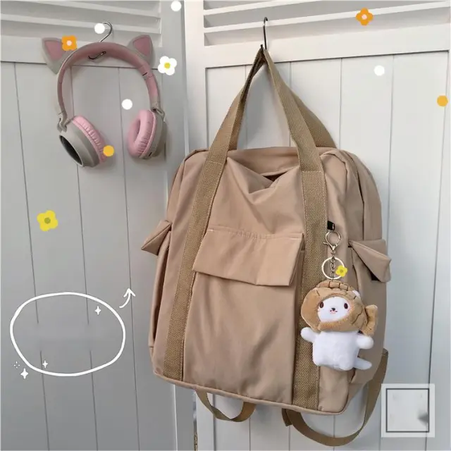 Sen Department Of Literature And Art Small Schoolbag Girl Kaki With Snapper Yaki - Shop at LoveMi