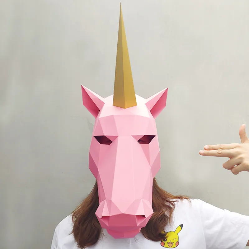 Tibetan Antelope Creative Paper Film Headgear Cool Student Idiy - Pink