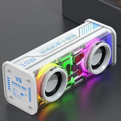 Transparent Ambient Light, Great Sound , V8 Desktop Bluetooth Speaker, Heavy — image 6