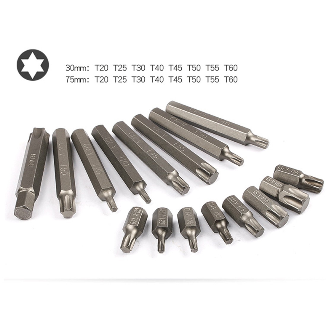 NEW 75Pcs Hex Torx Star Spline Ribe Socket BIT Set — image 10