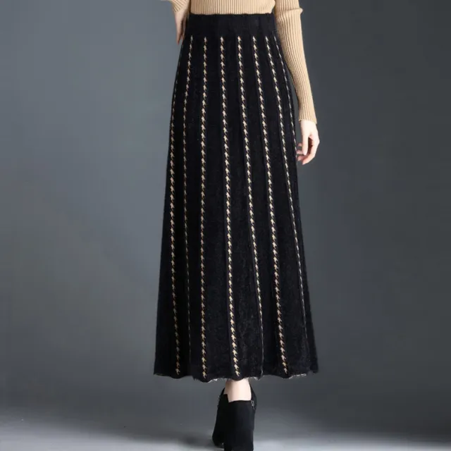 Ladies Fashion New High Waist A Line Skirt Coffee - Shop at LoveMi