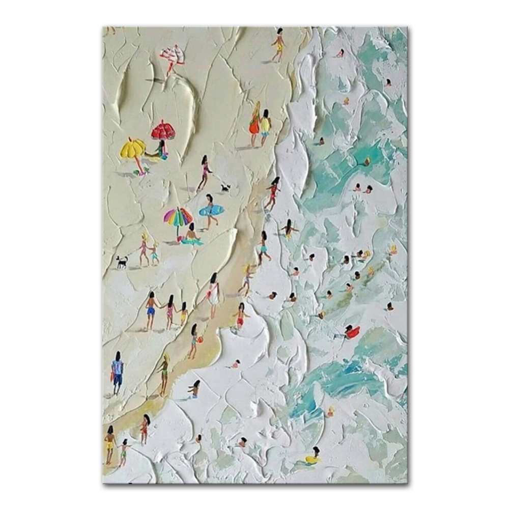 Beach Oil Canvas Wall Art