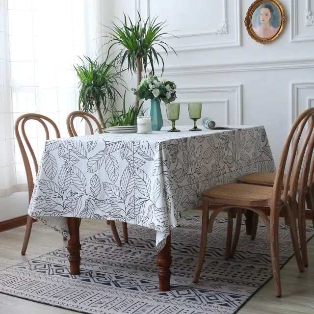Simple Printed Coffee Table Cloth Dining Table White - Shop at LoveMi