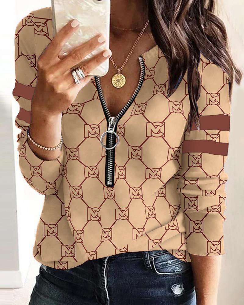 Light brown print