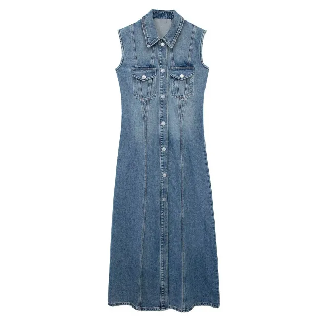 Blue Slim Denim Dress For Women Blue - Shop at LoveMi