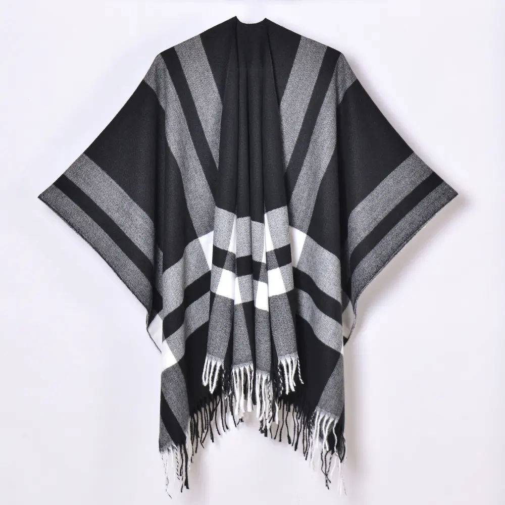 Women's & Men's Double-Sided Plaid Scarf Shawl