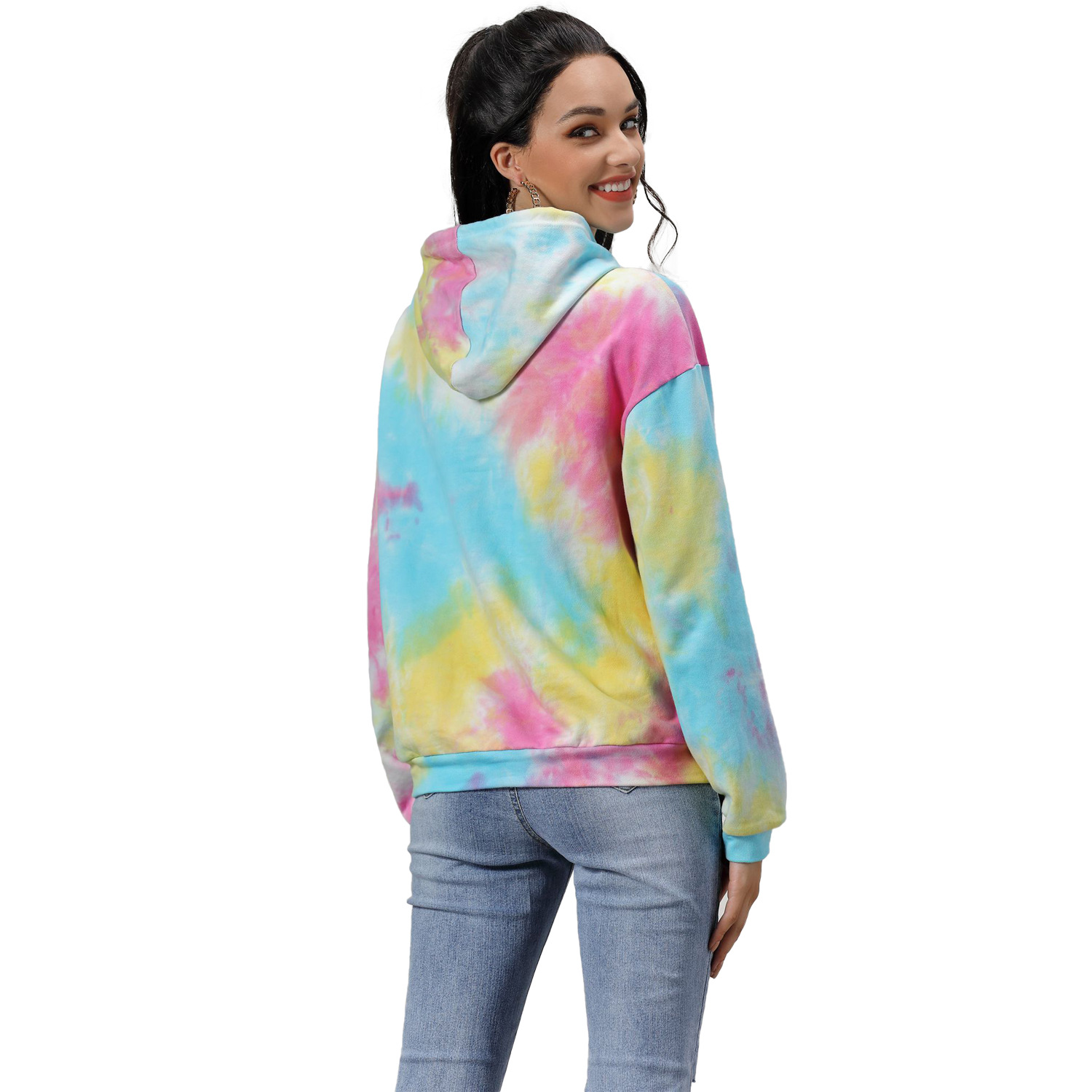 Title 4, Tie-dye pocket hooded sweatshirt top