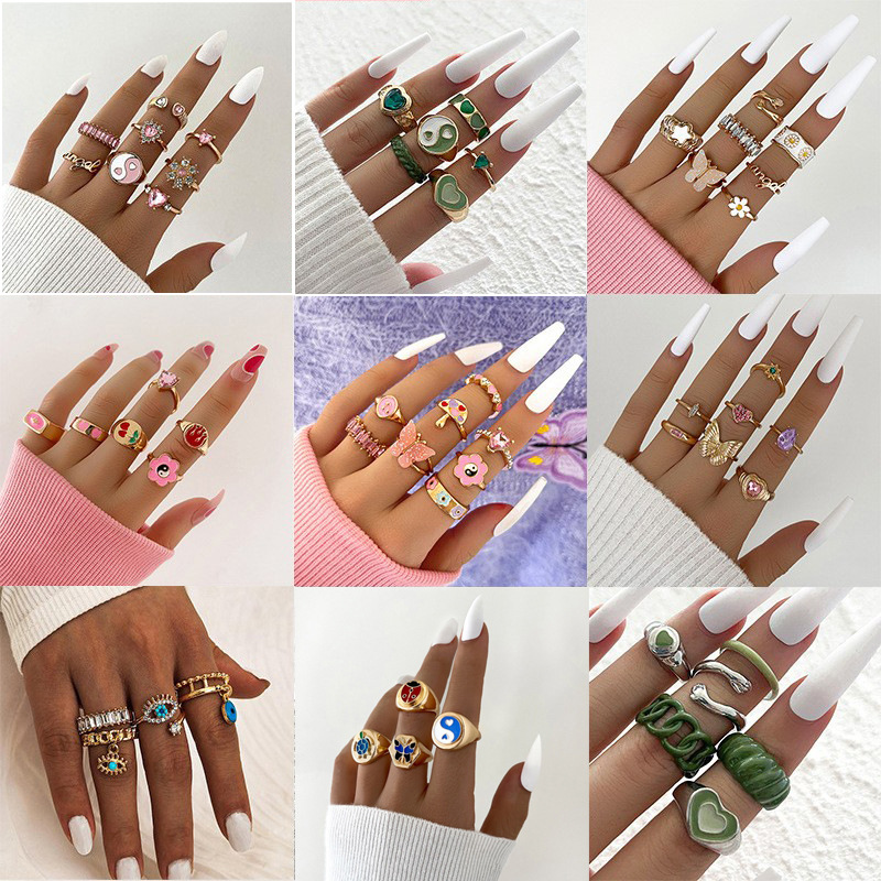 Title 7, Sweet Tai Love Oil Dripping Ring Set Prsten sa...