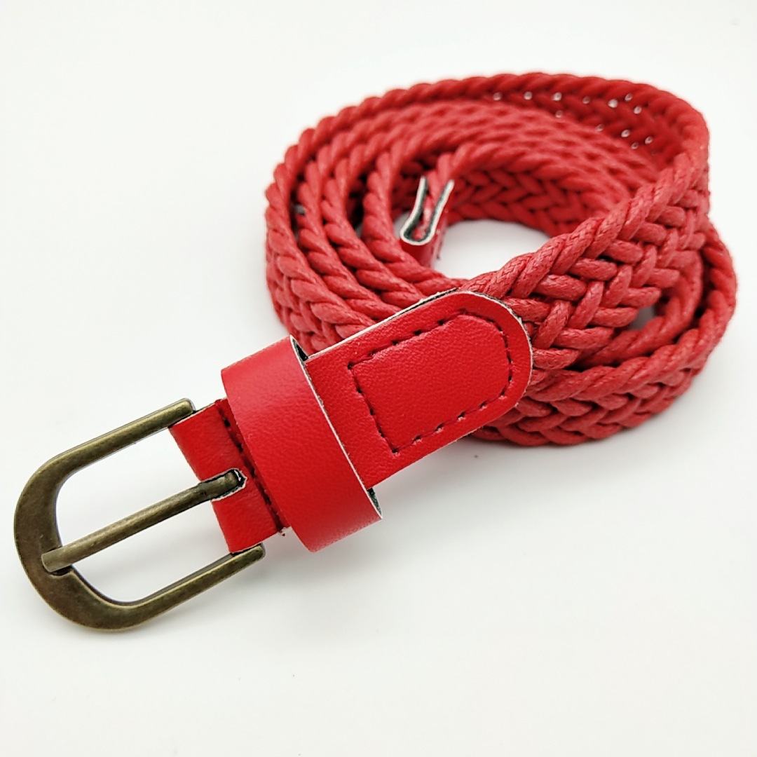 Title 1, Vintage Style Alloy Pin Buckle Wax Rope Braided...