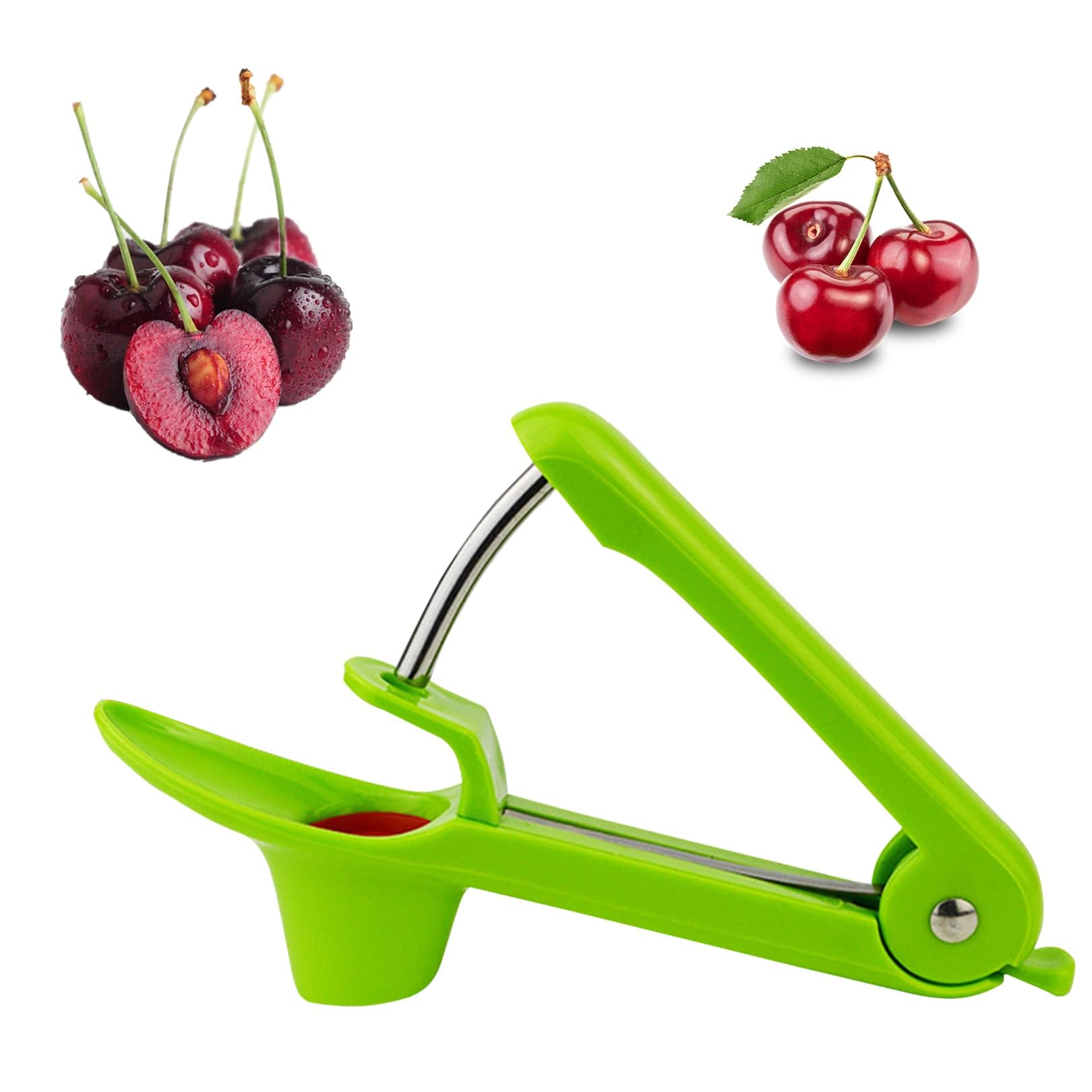 Cherry Pitter, Cherry Stoner, Stainless Steel Cherry Pitter, Cherry Stoner, Fruit Pitter, Cherry Corer Remover, Hand-held Fruit Pitter, Cherry Pitter, For Fruit, Cherries, Berries