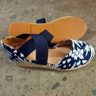 Wedge Hemp Rope Spot Leather European And American Pointed Rubber Wedge Fashion Sandals