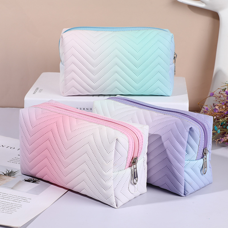Borsa da Makeup PU Gradiente Stereoscopica