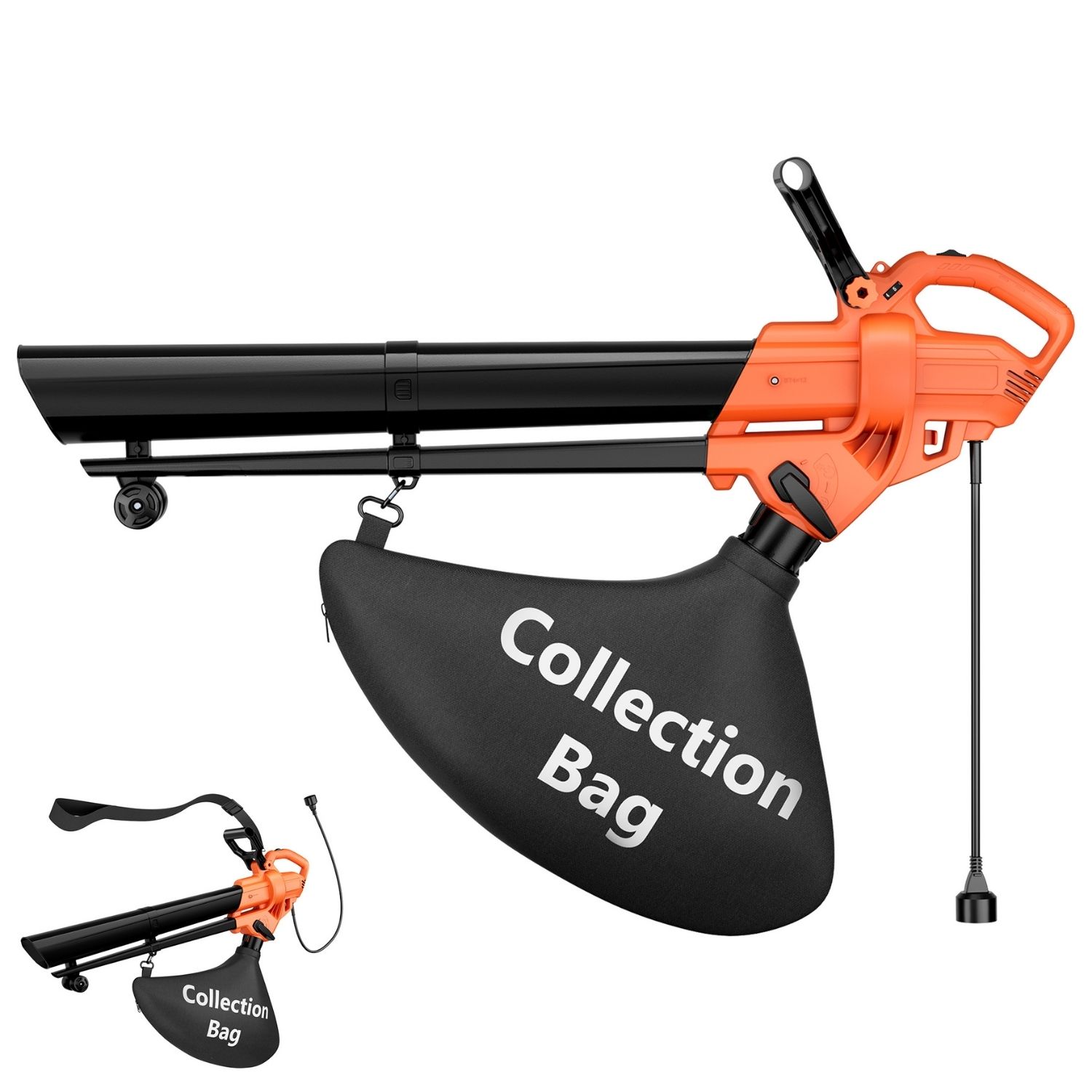 Leaf Blower Vacuum Mulcher 3-in-1, Metal Impeller, Powerful For Yard And Garden Cleanup image 2
