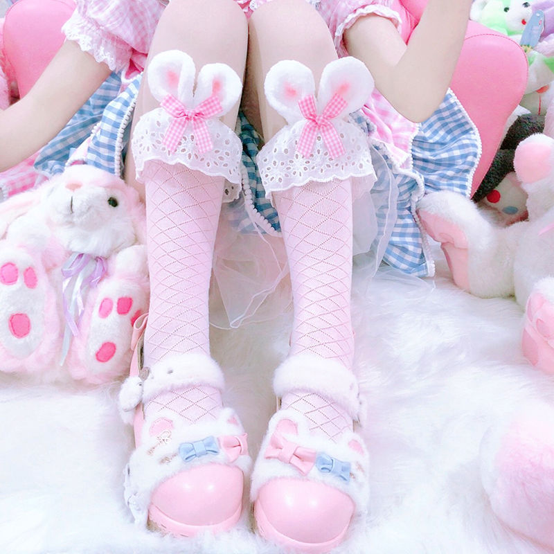 Title 2, Japanese cute pink Lolita medium short cotton s...