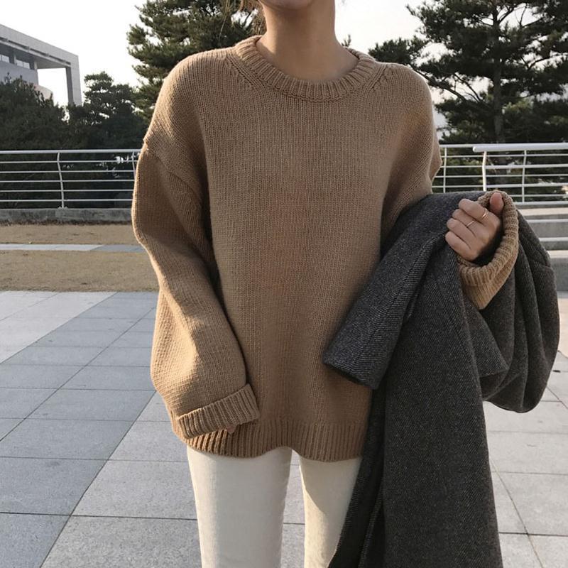 Title 3, Pullover sweater on autumn and winter round neck