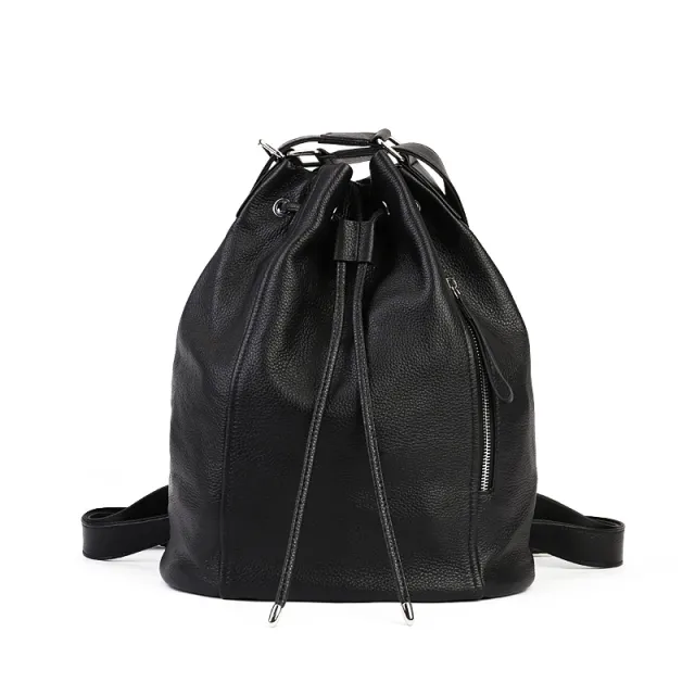 Women's Retro Genuine Leather Backpack Top Layer Cowhide Black - Shop at LoveMi