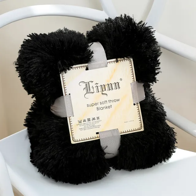 Super Soft Coral Fleece Blanket Warm Cozy Bedding Blanket Fluffy Sofa Bedding Airplane Hotel Throw Sofa Blanket New Black - Shop at LoveMi