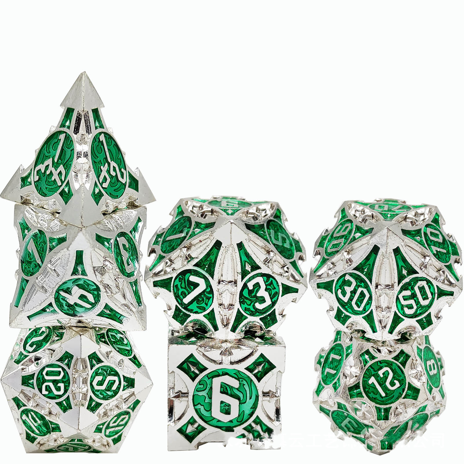 Metal Dice COC Running Group Multi-faceted Set (Red copper