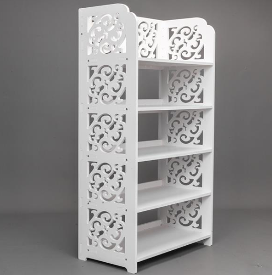 WPC – 5 Layers Carved Shoe Rack – A – 42X24X80cm