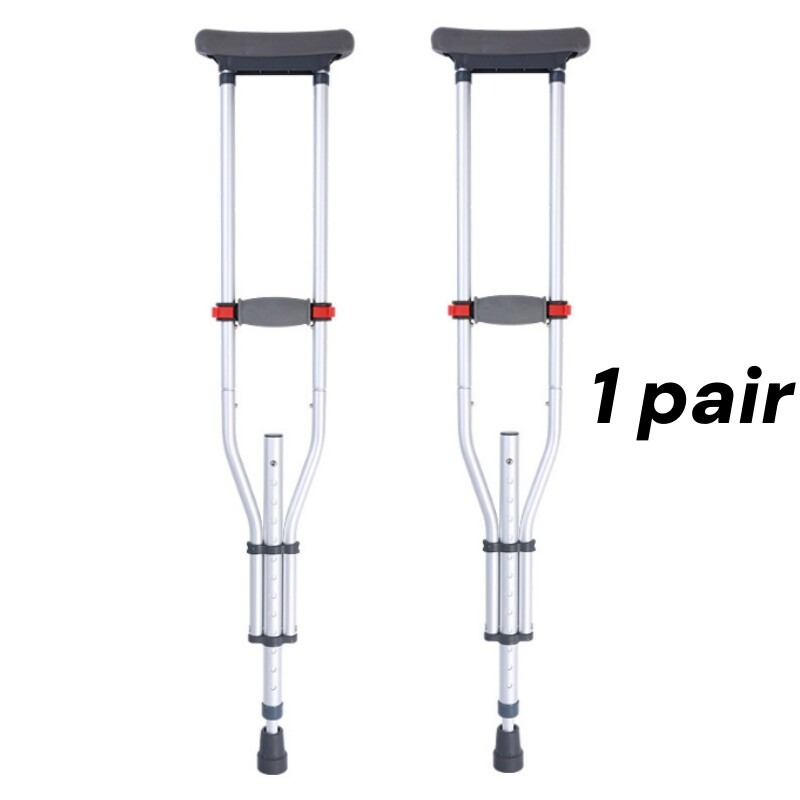 Adjustable Underarm Crutch Height Lightweight Aluminium Walking Aid — image 5