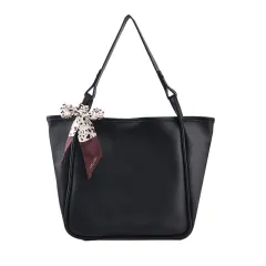 Women's Retro Soft Leather Shoulder Bag - Black - View 1