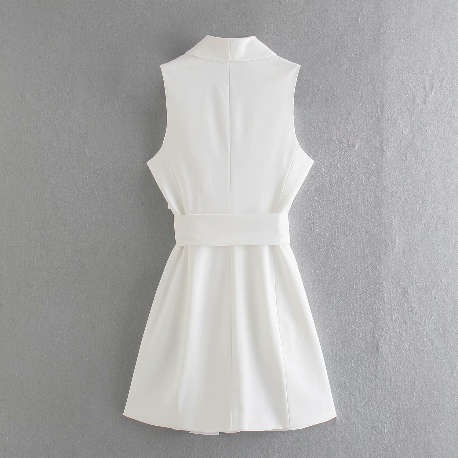 V-Neck Sleeveless Waist Vest Dress, picture 2 of 8