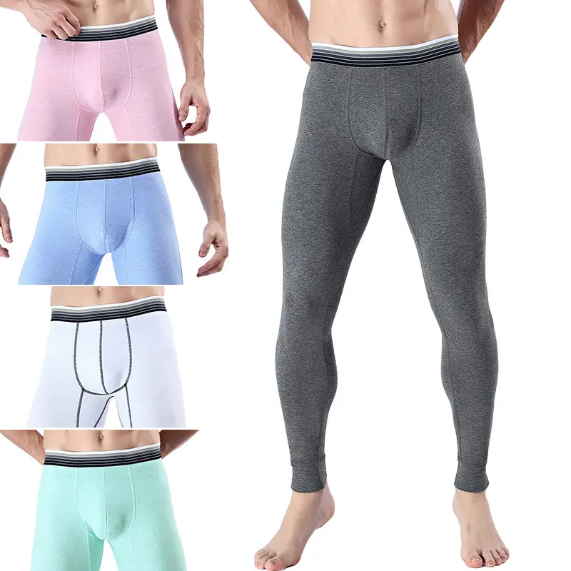 Men's Cropped Long Johns Warm-keeping Pants Cotton