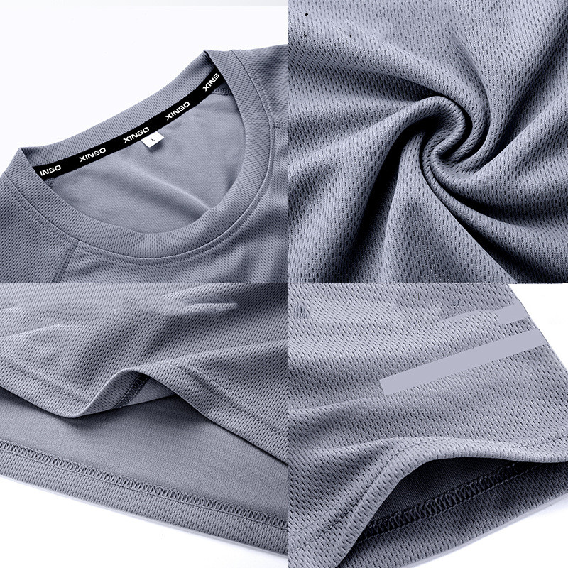 Quick-drying Men's Sports Fitness Short-sleeved Loose Large Size Breathable