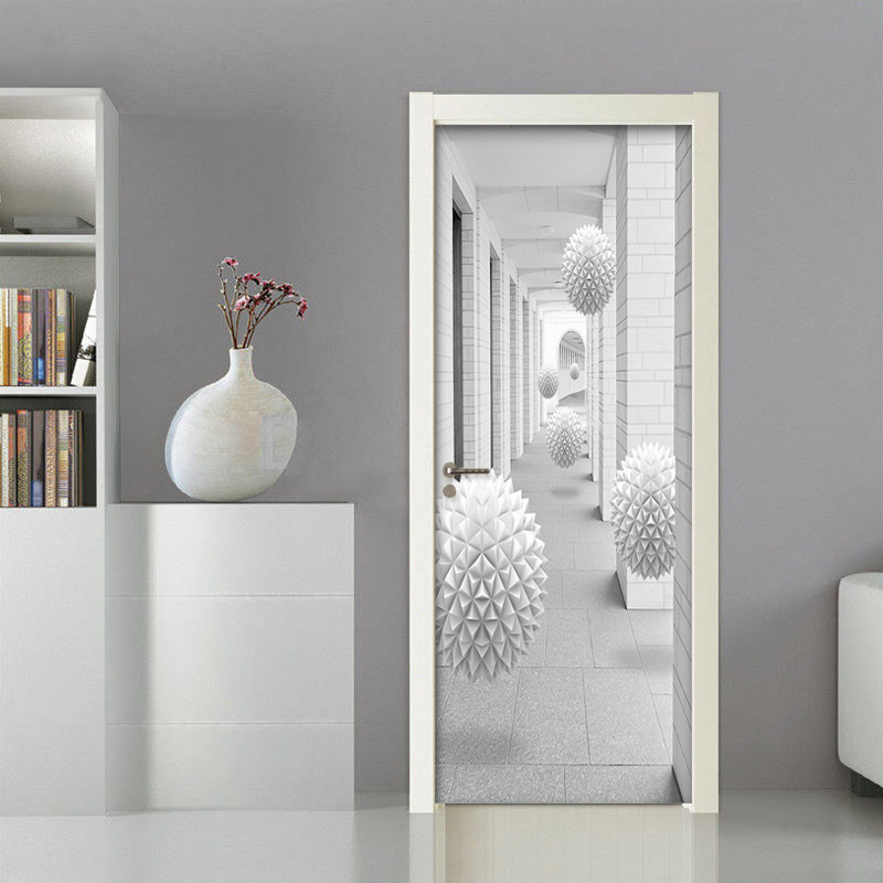 3D Stereo Sphere Door Sticker Living Room Gallery PVC Waterproof