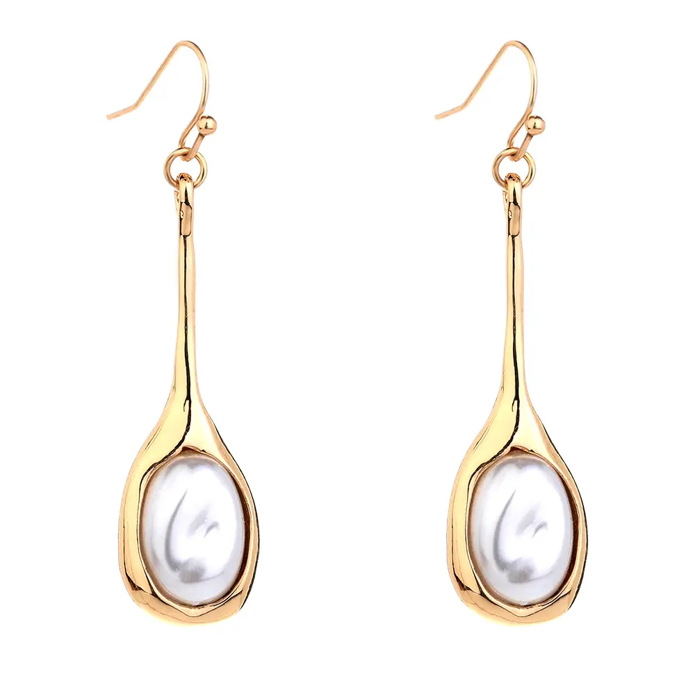 European and American hot style creative retro earrings exquisite ladies baroque pearl earrings