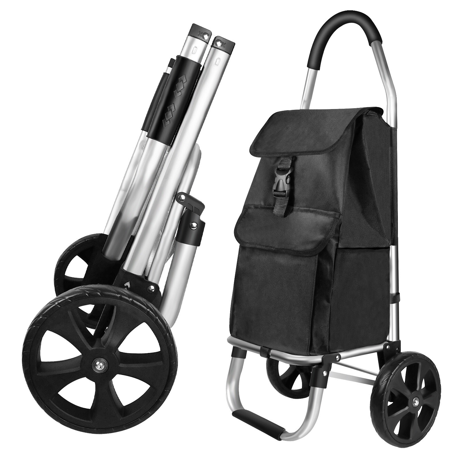 New Shopping Cart Large Lightweight Folding Trolley Waterproof Bag 2 Wheel 40L 3