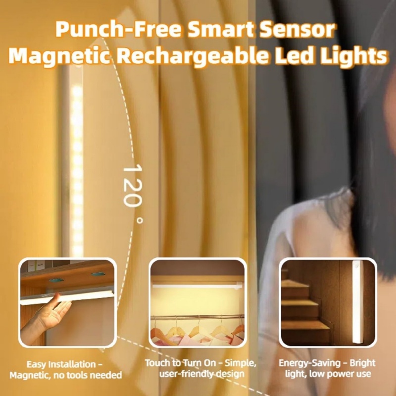 Motion Sensor LED Light, Rechargeable, Easy Magnetic Installation For Indoor Use — image 6
