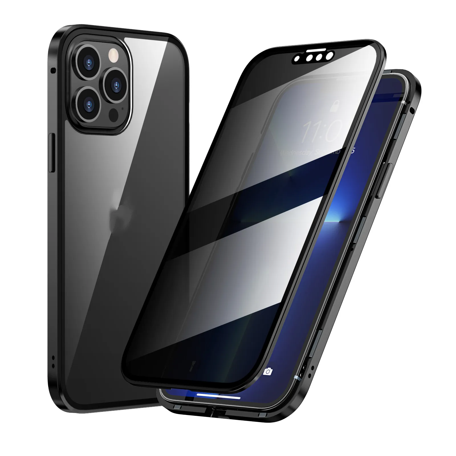 Privacy-proof Magneto Phone Case Double Sided Metal
