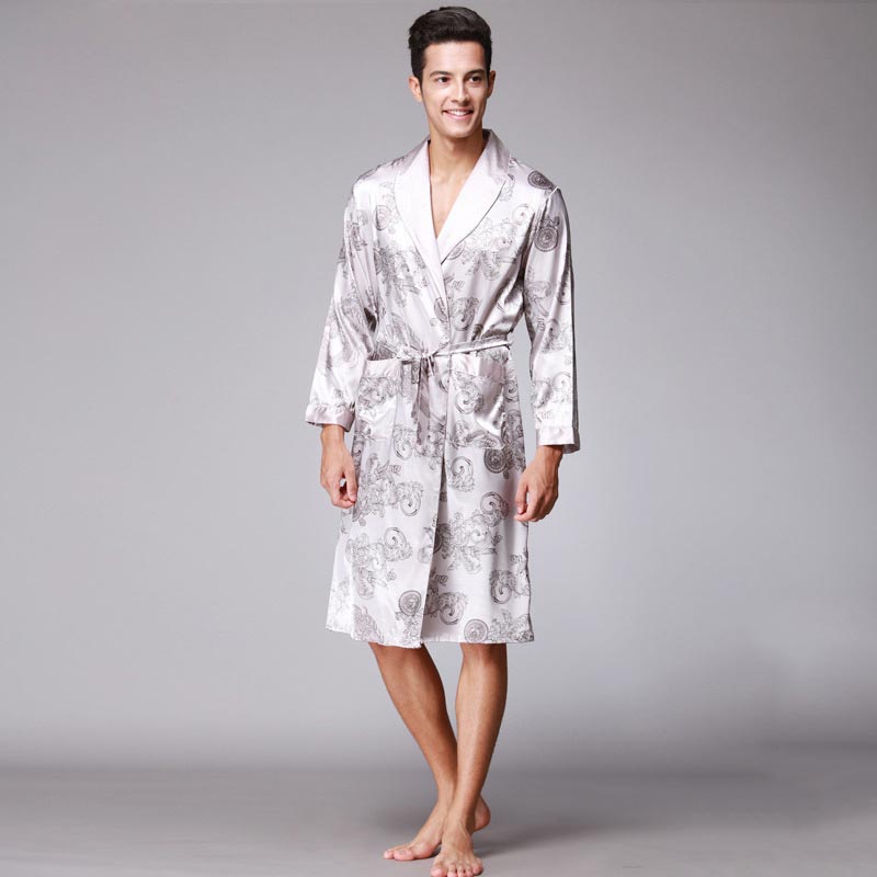 Title 5, Fashion Silk Ice Silk Long Sleeve Men