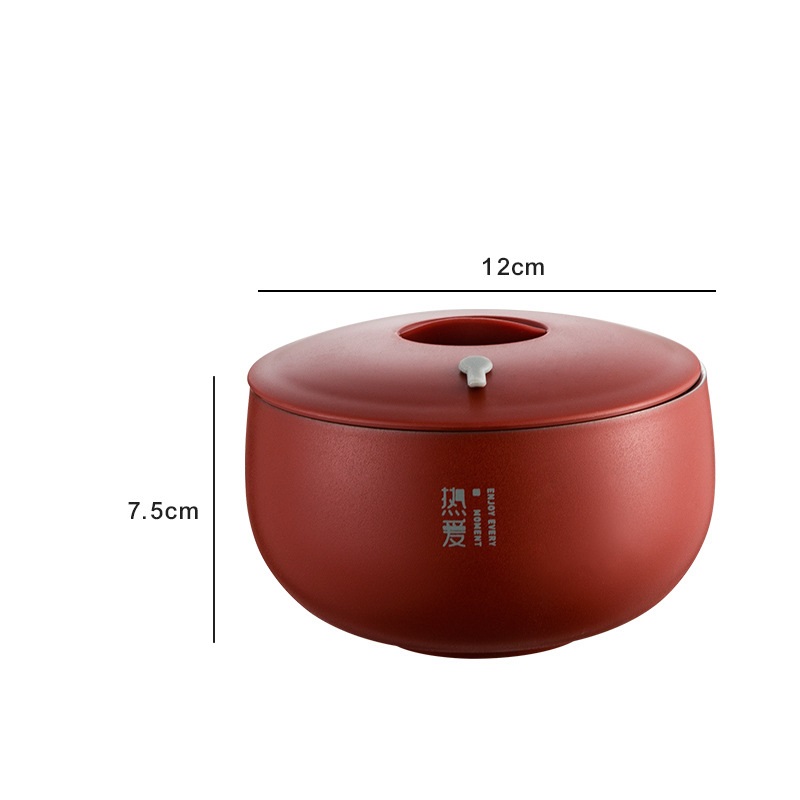 12CM Red With Cover