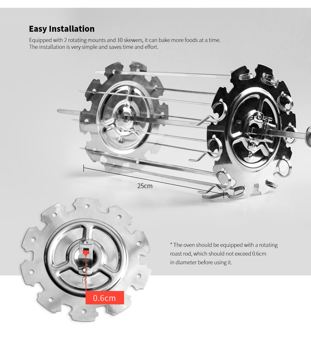 Title 4, Creative Stainless Steel 304 Rotating Skewers Cage