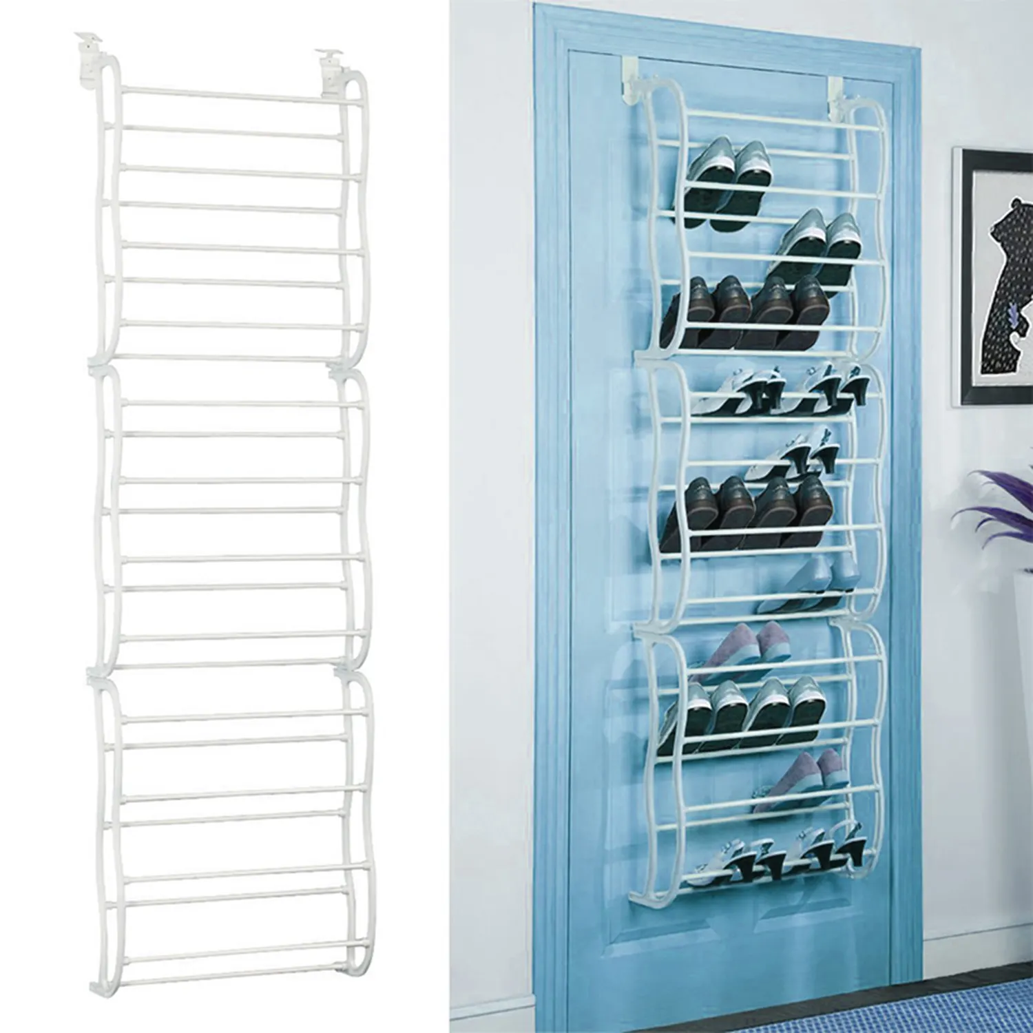 Over-The-Door Shoe Rack 12 Layers Wall Hanging