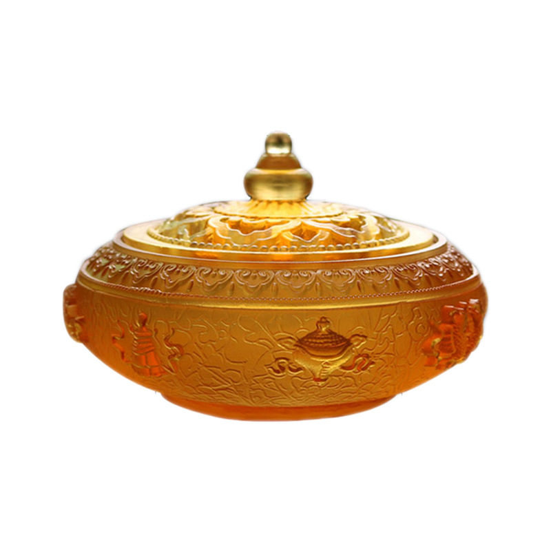 Title 9, Eight Auspicious Symbols Of Colored Glaze Sculp...