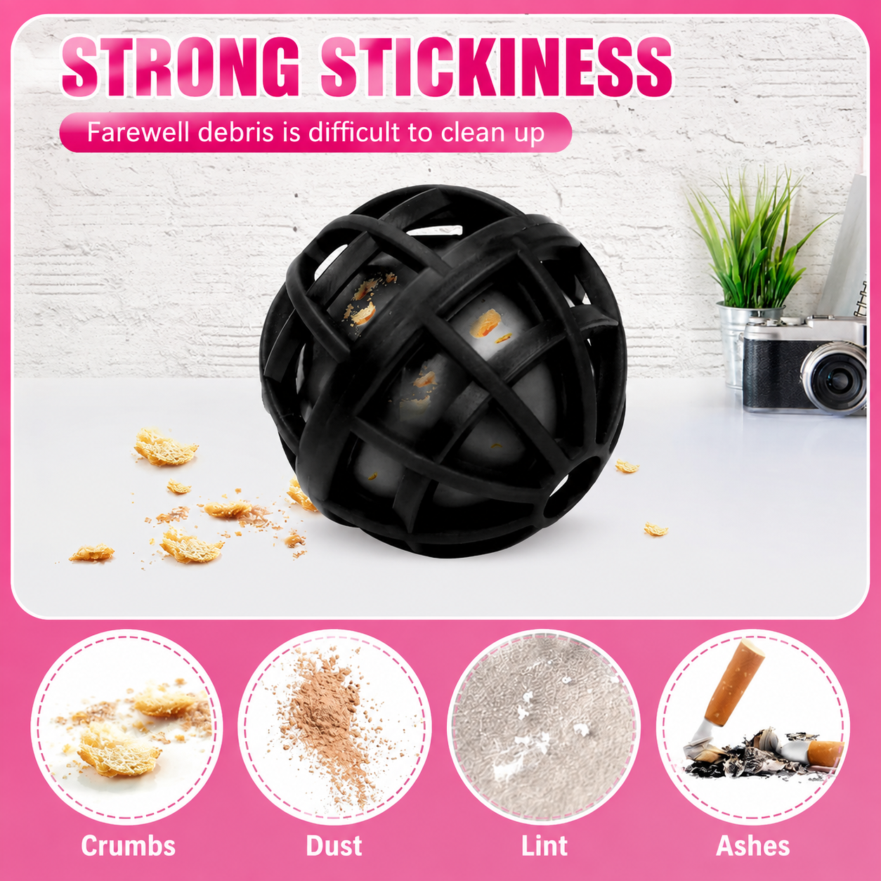 Sticky Bag Clean Ball Reusable Purse Cleaning Ball For Dust Crumb Lint Remover Portable Cleaner For Handbags Backpacks Pockets