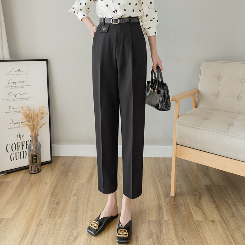 Female Professional Straight Loose Suit Harem Pants High Waist