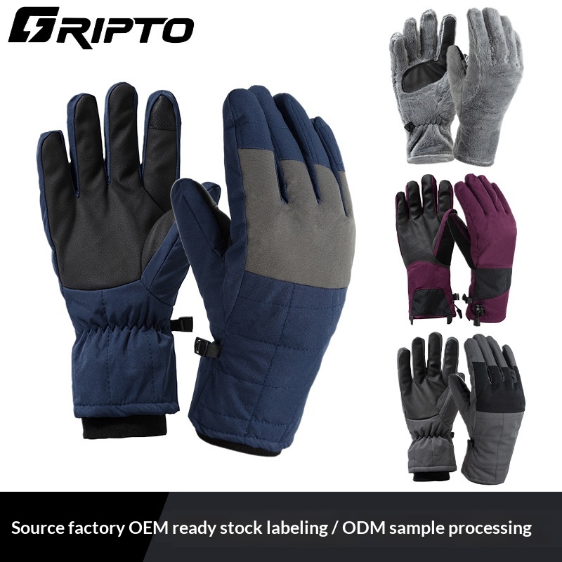 Cross-Border  Touch Screen Gloves Winter Windproof Plus Velvet Warm Gloves Ski Outdoor Cycling Gloves Manufacturer