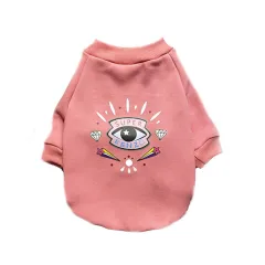 Autumn And Winter Pet Clothes For Dogs Plus Velvet Cotton Sweaters Fashion Styles Fighting Pug Teddy Schnauzer Casual Two-legged Clothes - Pink - View 1