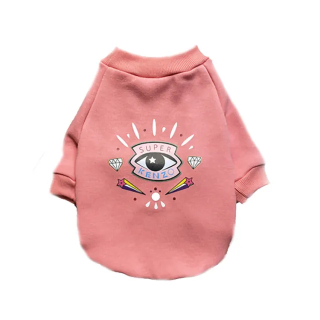 Autumn And Winter Pet Clothes For Dogs Plus Velvet Cotton Sweaters Fashion Styles Fighting Pug Teddy Schnauzer Casual Two legged Clothes Pink - Shop at LoveMi