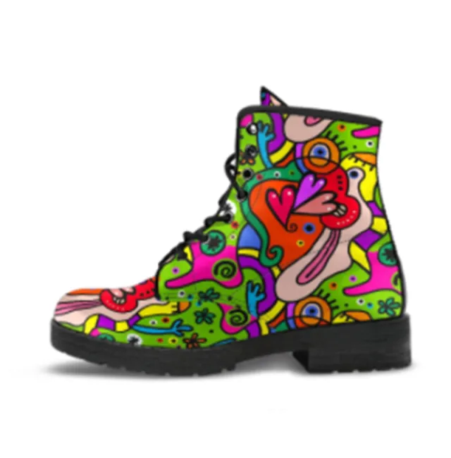 Women's Dr Martens Boots Women's Soft Leather British Style Ankle Graphic Customization 46 - Shop at LoveMi